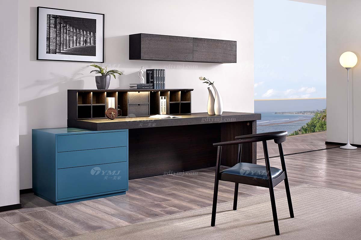 意式極簡(jiǎn)風(fēng)格高端別墅豪宅家具品牌現(xiàn)代輕奢書房大氣時(shí)尚煙熏多功能組合邊桌LH1732功能桌場(chǎng)景