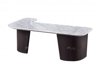 意式極簡風格高端別墅家具現(xiàn)代輕奢時尚客廳煙熏色轉(zhuǎn)角邊幾