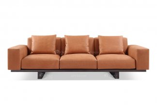 意式極簡風格高端別墅家具品牌現代輕奢簡約時尚客廳舒適真皮三位沙發