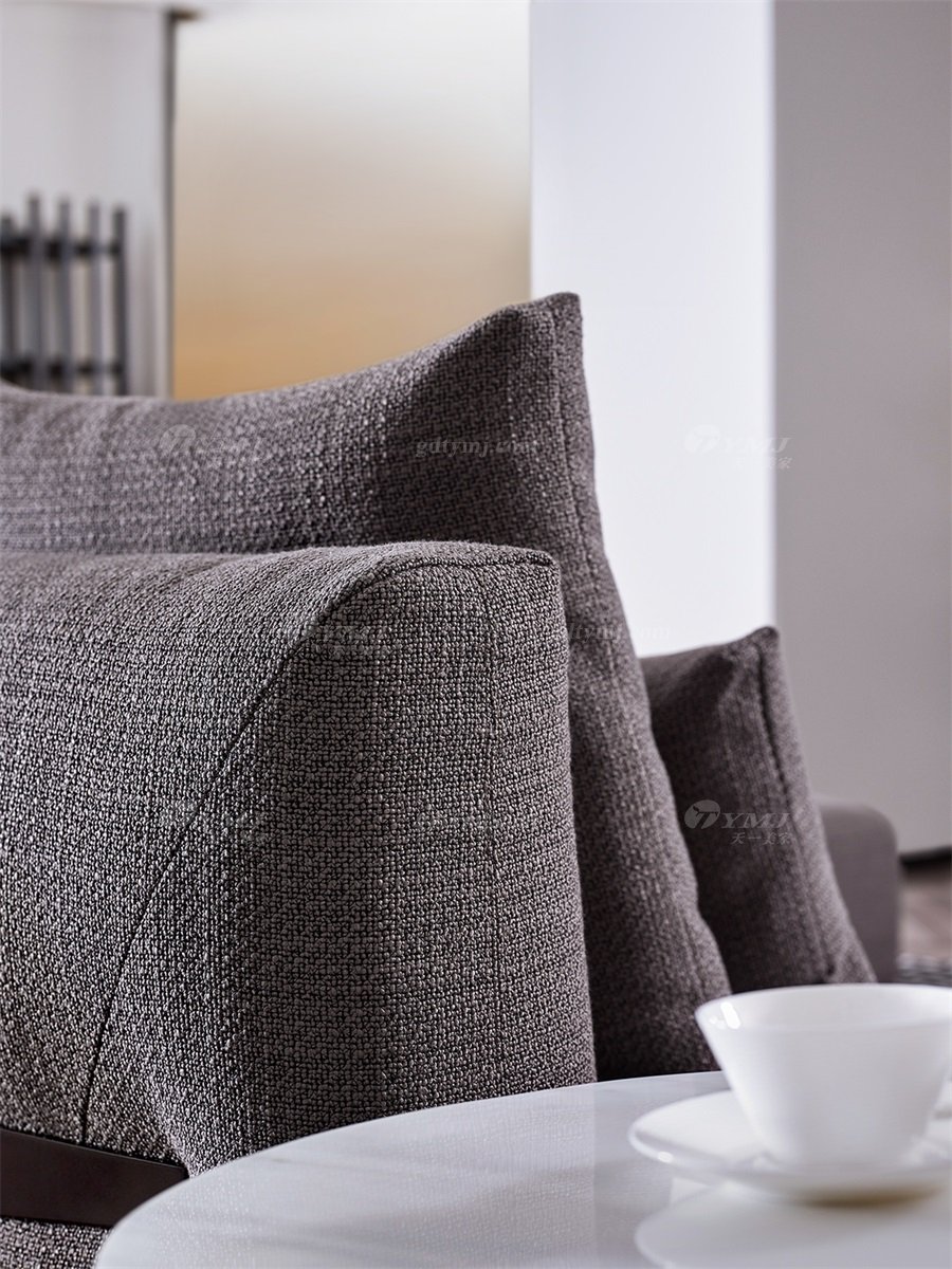意式極簡風格高端別墅家具品牌現(xiàn)代輕奢簡約時尚客廳舒適布藝組合沙發(fā)LS1705組合沙發(fā)細節(jié)