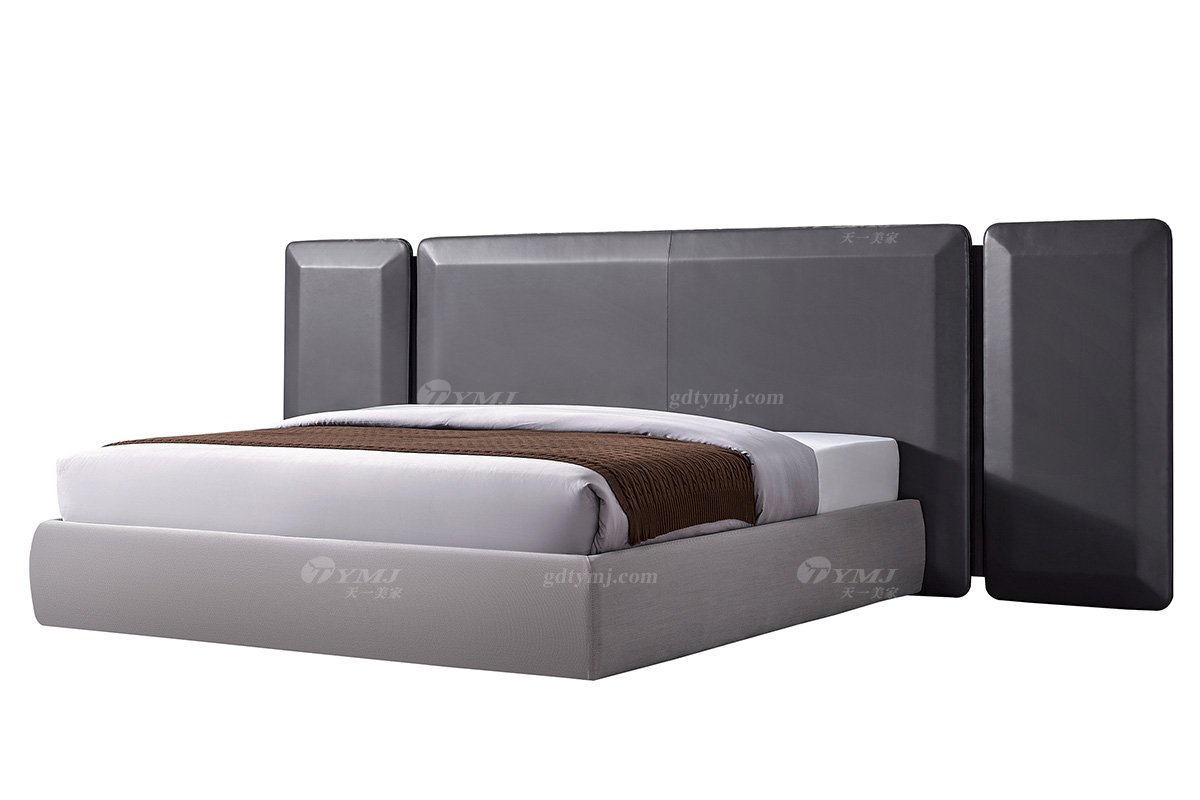 意式極簡風格高端別墅豪宅家具品牌現代輕奢簡約雙人大床BB1706-18雙人床