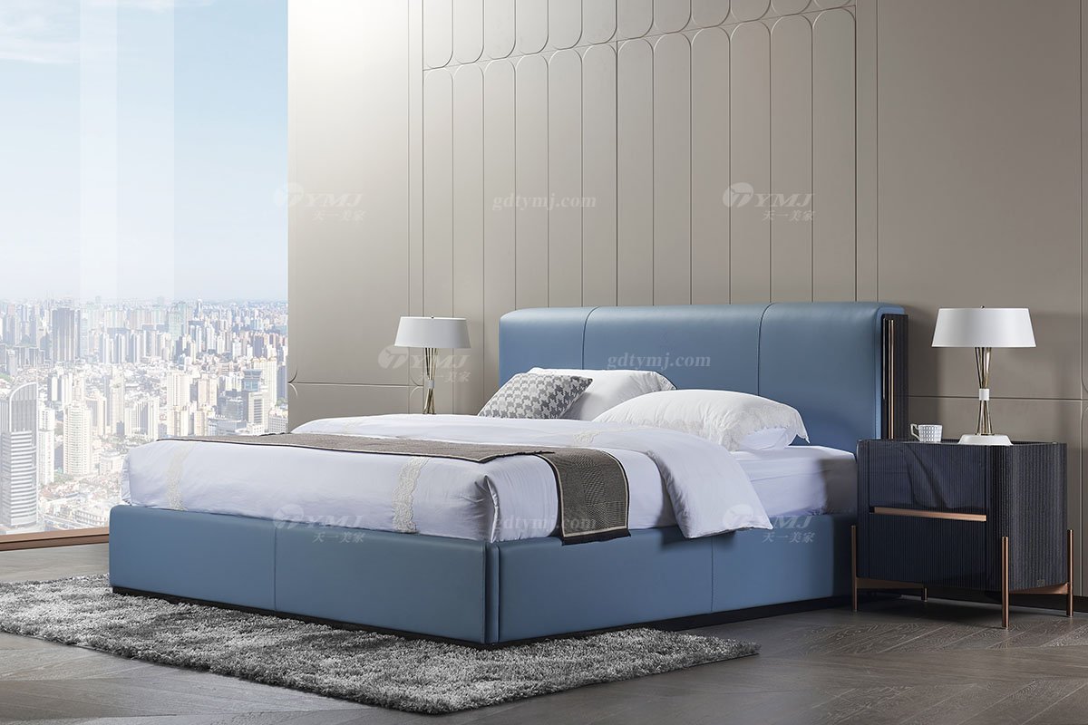 后現代輕奢風格家具高端會所別墅品牌家具時尚臥室大理石面+黑檀床頭柜TW301-57床頭柜場景