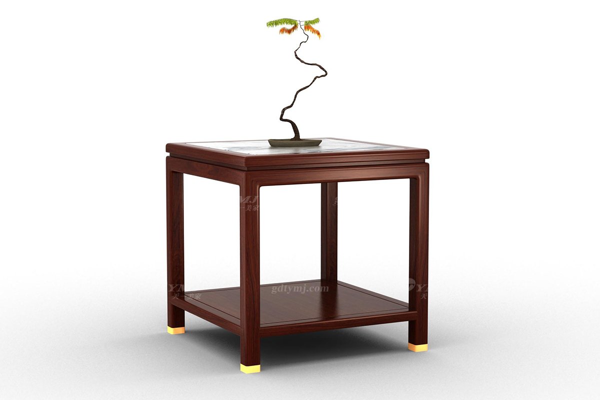 時尚新中式辦公家具風(fēng)格品牌家具簡約大氣高端進口實木刺猬紫檀角幾邊幾