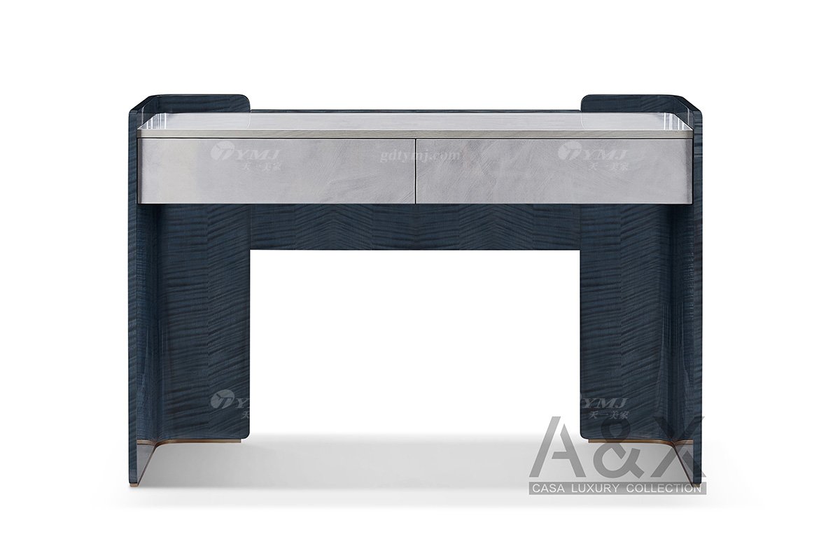 輕奢后現代風格家具高端會所別墅家具品牌時尚大氣莫蘭迪蘭亮光梳妝臺