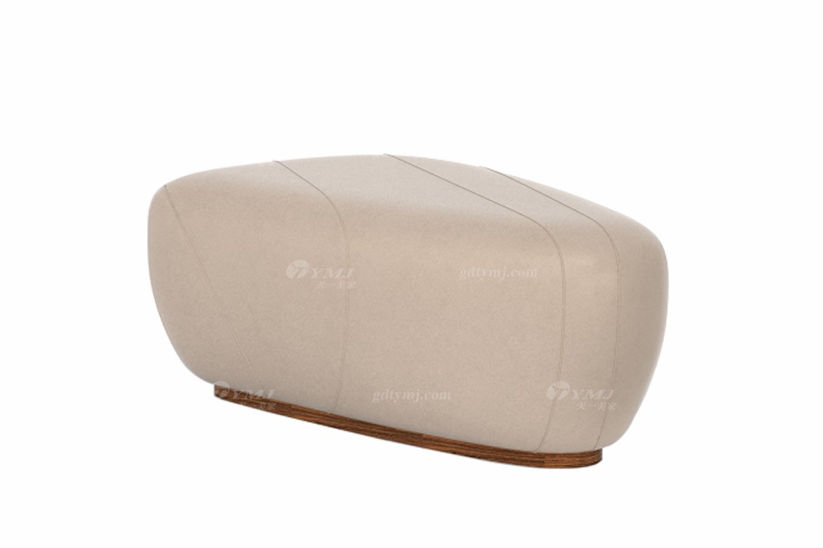 新中式家具風格高端別墅家具品牌簡約風格客廳時尚生態(tài)皮藝坐墩