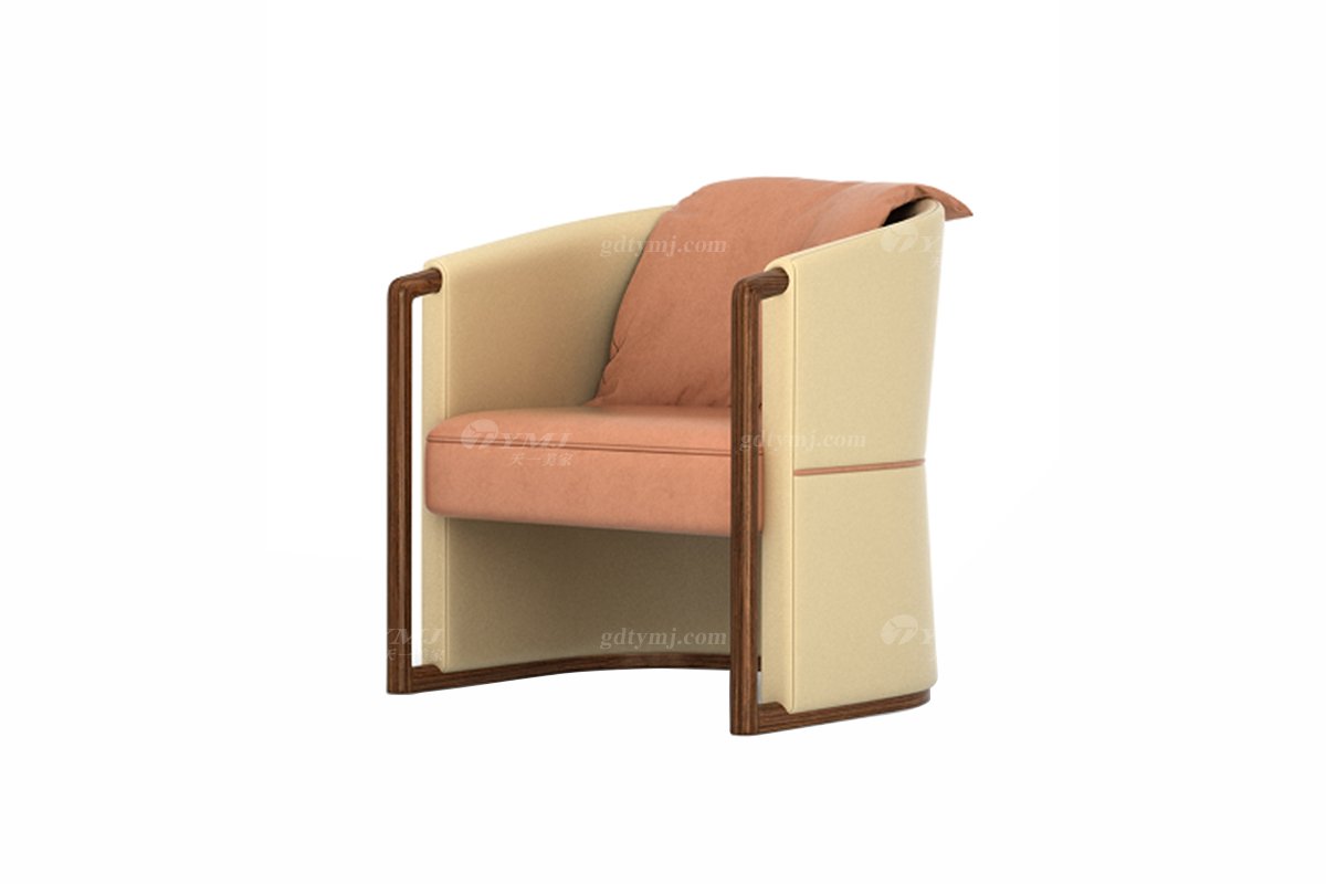 新中式風(fēng)格家具高端會所家具品牌簡約風(fēng)格客廳時(shí)尚生態(tài)皮藝休閑椅