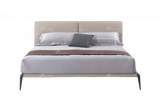 極簡風格高端別墅會所家具品牌現代時尚簡約臥室家具實木雙人床