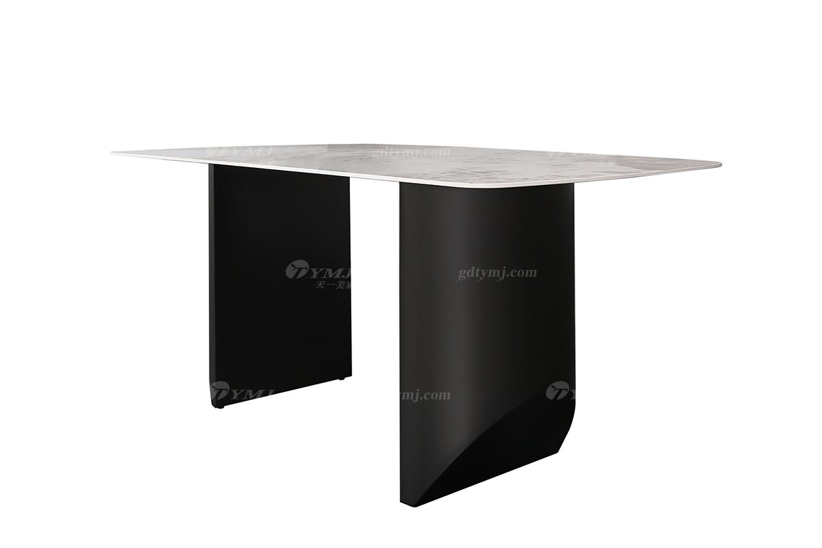 極簡風格家具品牌高端別墅會所簡約現代巖板長餐桌CZ-082長餐臺