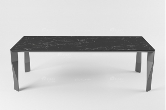 極簡風格家具品牌高端別墅會所簡約現代大理石長餐桌