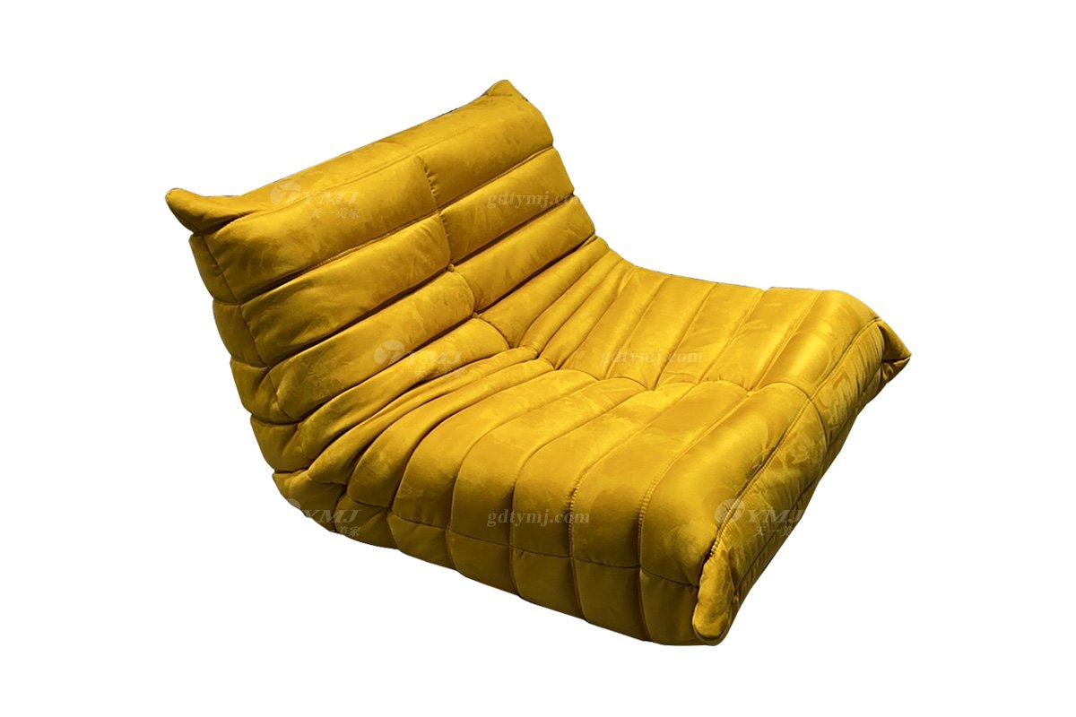 極簡風格家具別墅會所舒適高級時尚家用橙色創意毛毛蟲休閑椅