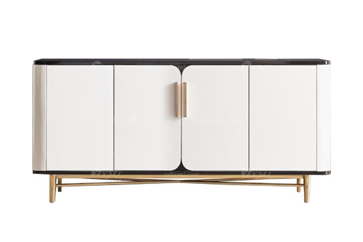 極簡風格家具高端別墅會所大宅簡約E0級環保不銹鋼五金餐邊柜