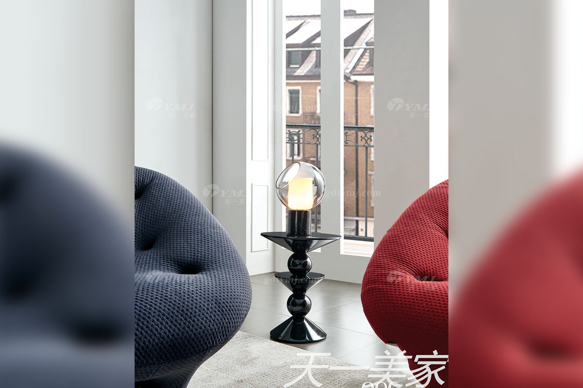 極簡風格家具高端別墅會所大宅時尚創意E1級環保黑色角幾WD707角幾