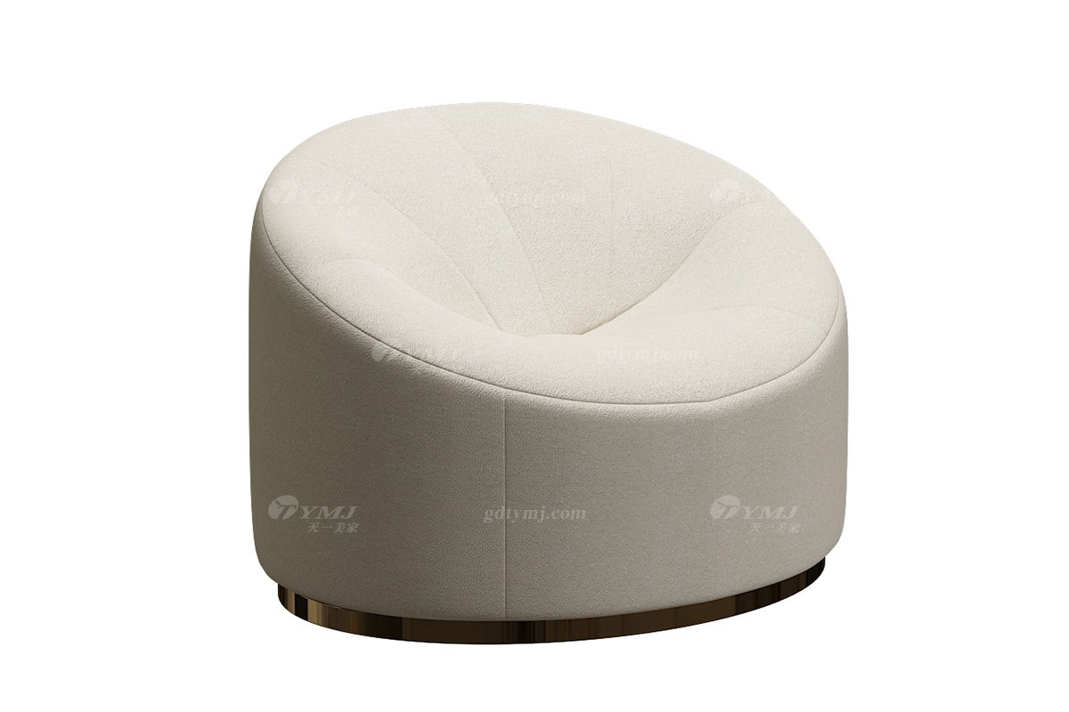 極簡風(fēng)格家具高端別墅會(huì)所大宅簡約環(huán)保布藝白色創(chuàng)意休閑椅