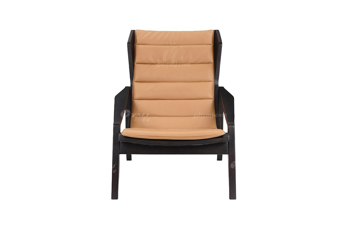 意式極簡風格家具高端別墅會所大宅時尚創意舒適實木+超纖休閑椅