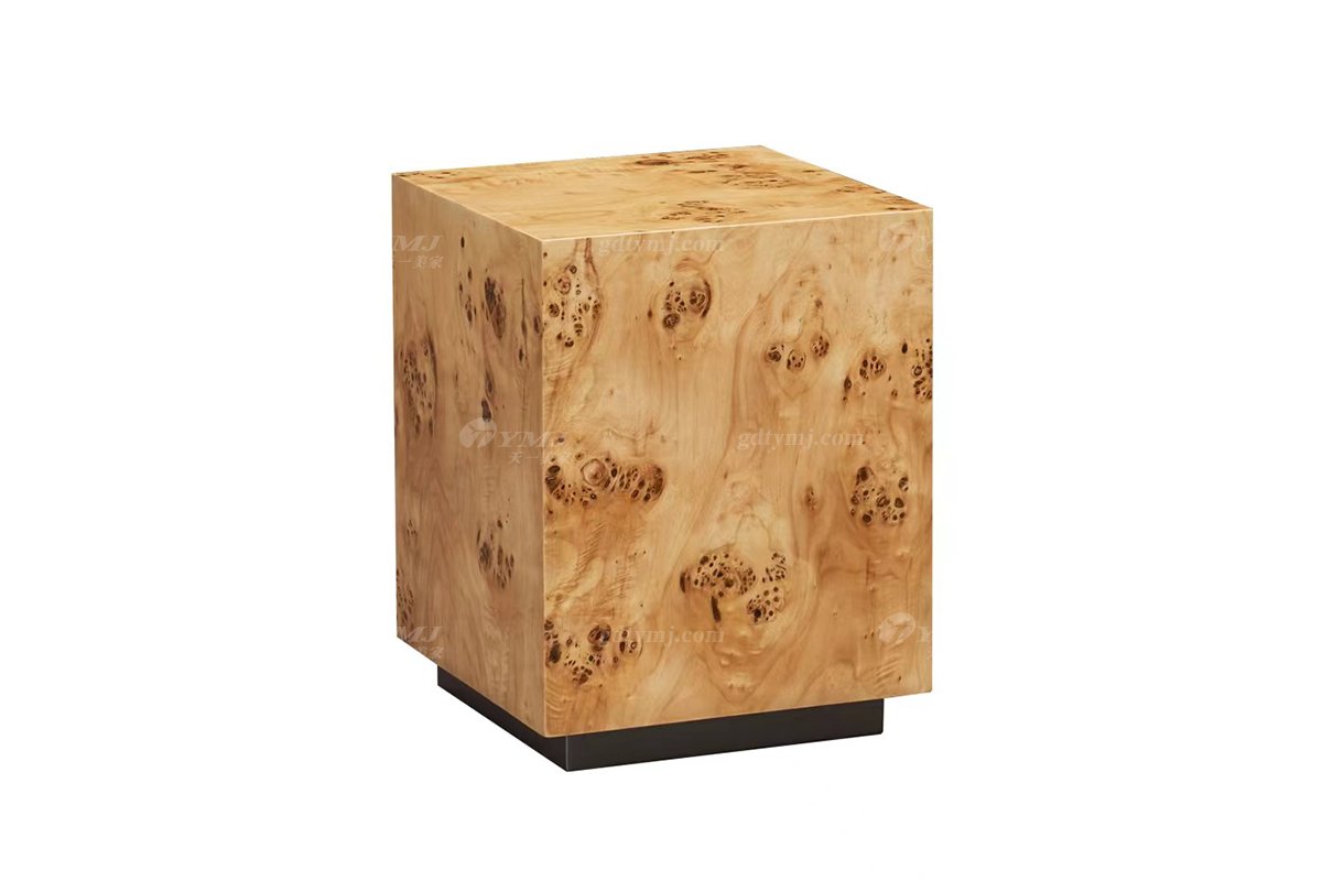 時(shí)尚高端現(xiàn)代簡(jiǎn)約家具別墅白楊樹(shù)榴方茶凳