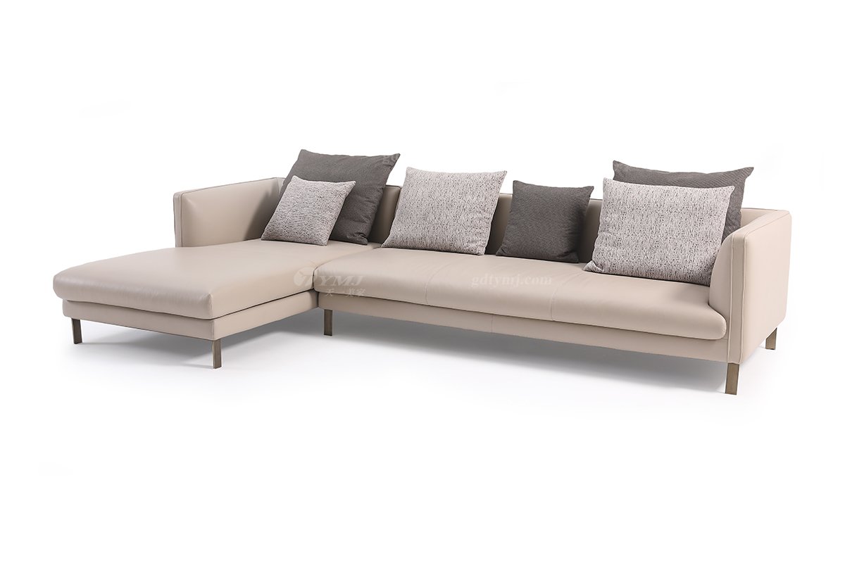 時尚高端現代極簡家具別墅大宅家用米色轉角沙發F9382轉角沙發1