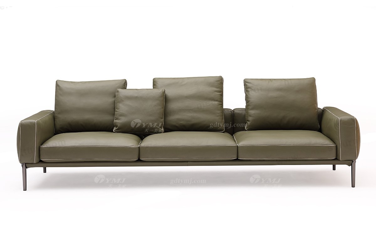 時尚高端現代極簡家具別墅大宅家用皮藝四位沙發