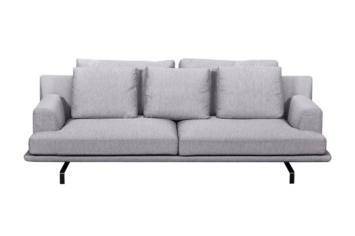 時尚高端現(xiàn)代極簡家具別墅大宅家用舒適灰色布藝雙位沙發(fā)