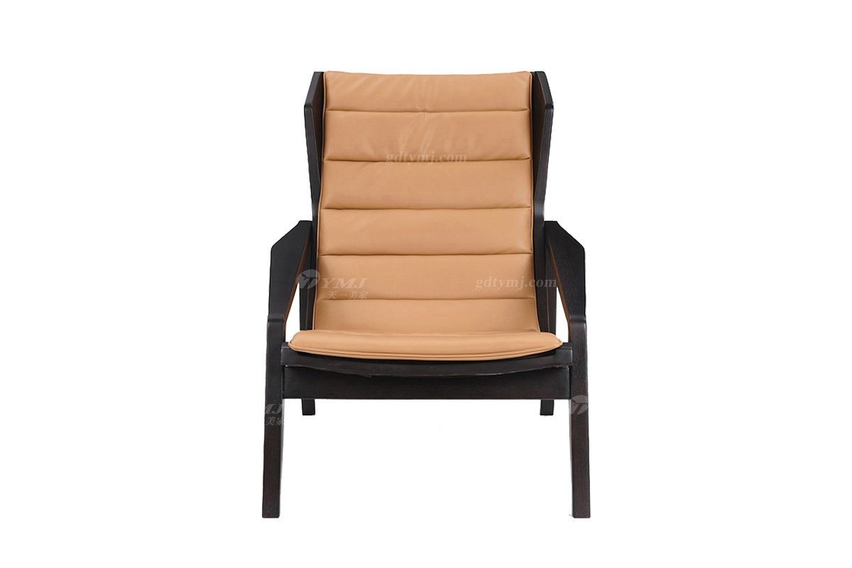 時尚高端現(xiàn)代簡約家具家用別墅舒適黑色烤漆實木休閑椅