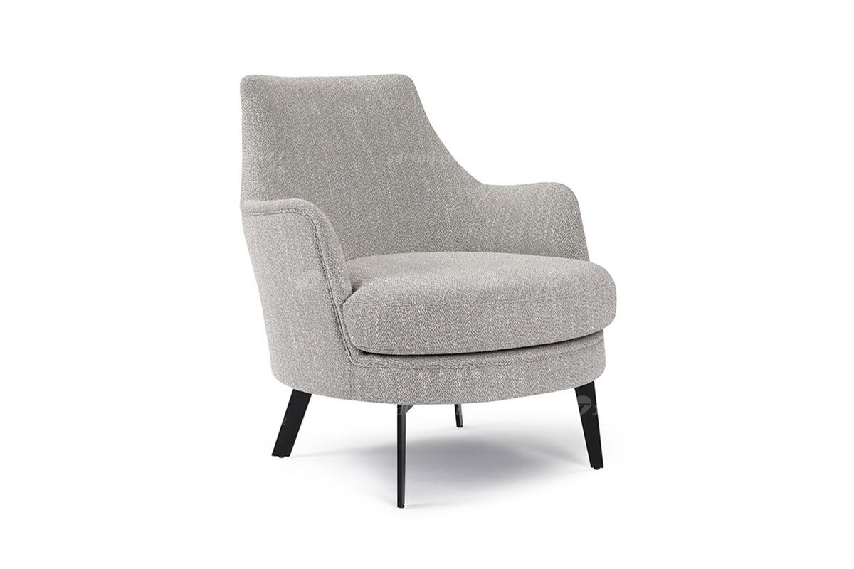 時(shí)尚高端現(xiàn)代簡約家具家用別墅舒適灰色布藝休閑椅W1087-1