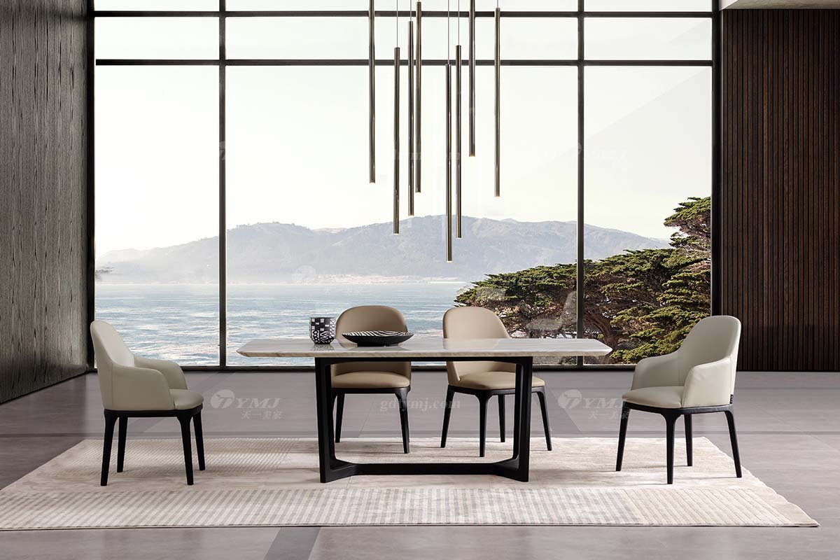  現(xiàn)代簡約家具高端別墅會所家用時(shí)尚進(jìn)口巖板長餐臺21012A-1場景2