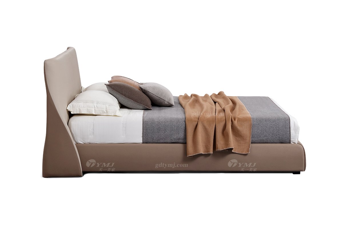  現代簡約家具高端別墅會所家用時尚舒適皮藝大床婚床雙人床A2513-1