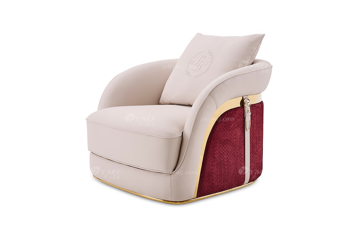 意式輕奢家具高端別墅會所家用時尚舒適大氣豪宅真皮單位沙發FB131SF1-1