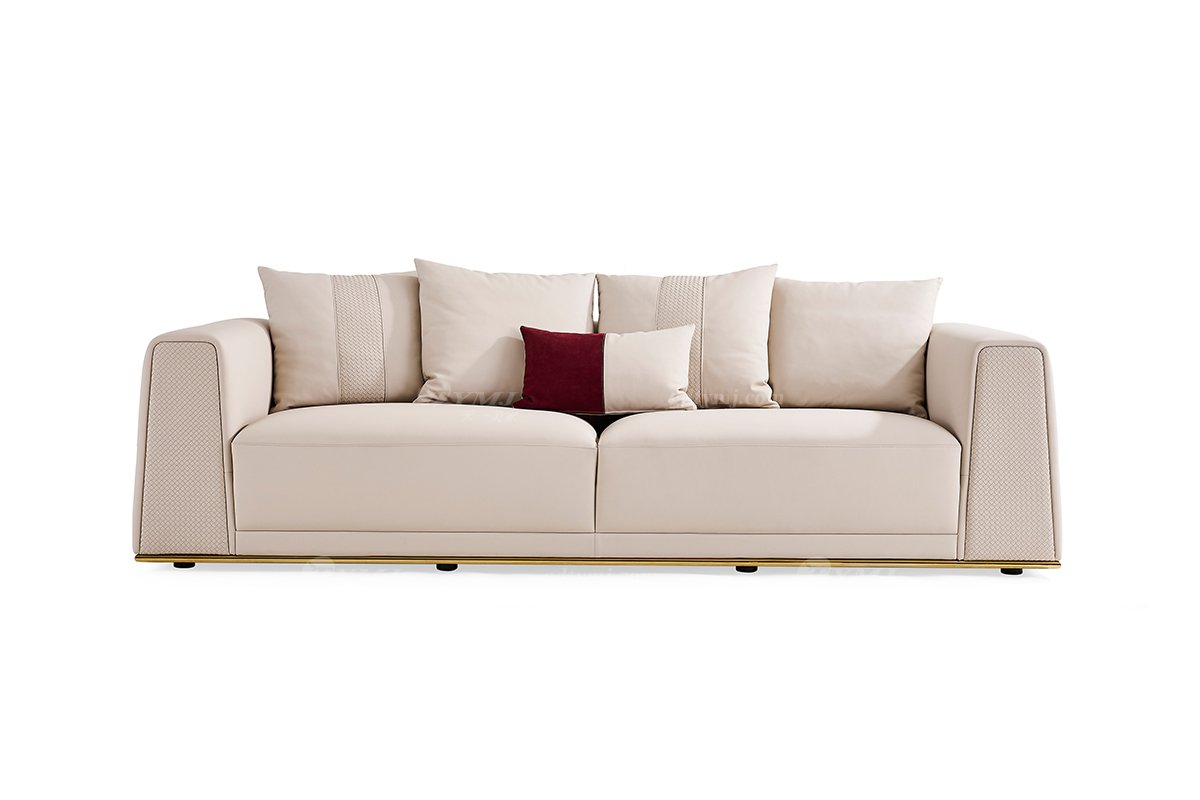 意式輕奢家具高端別墅會所家用時尚舒適大氣豪宅真皮二人位沙發(fā)三人位沙發(fā)