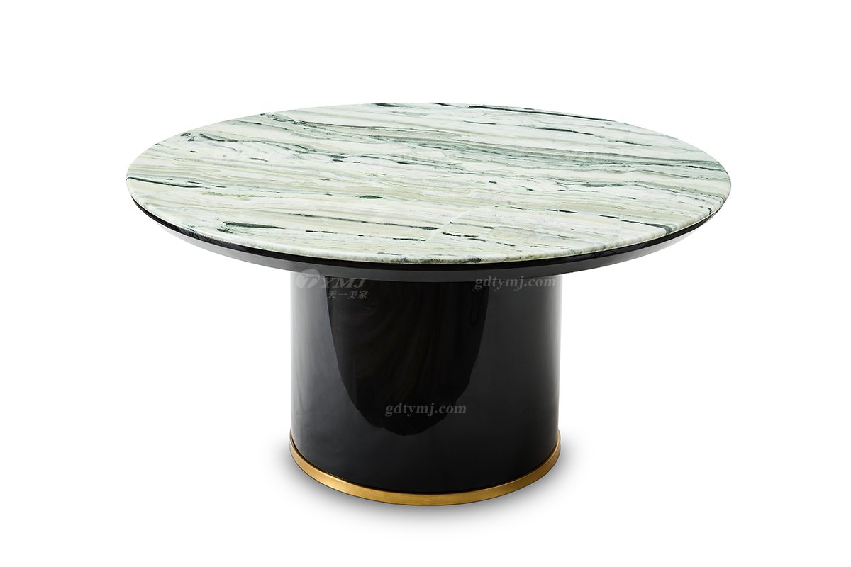 意式輕奢家具高端別墅會所大宅家用精致天然大理石圓餐臺FB105D25RMB（1）
