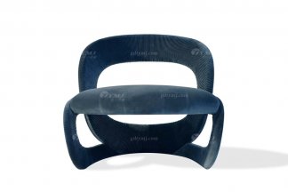 意式雅奢風(fēng)格家具高端別墅會所家具時尚創(chuàng)意布藝休閑椅