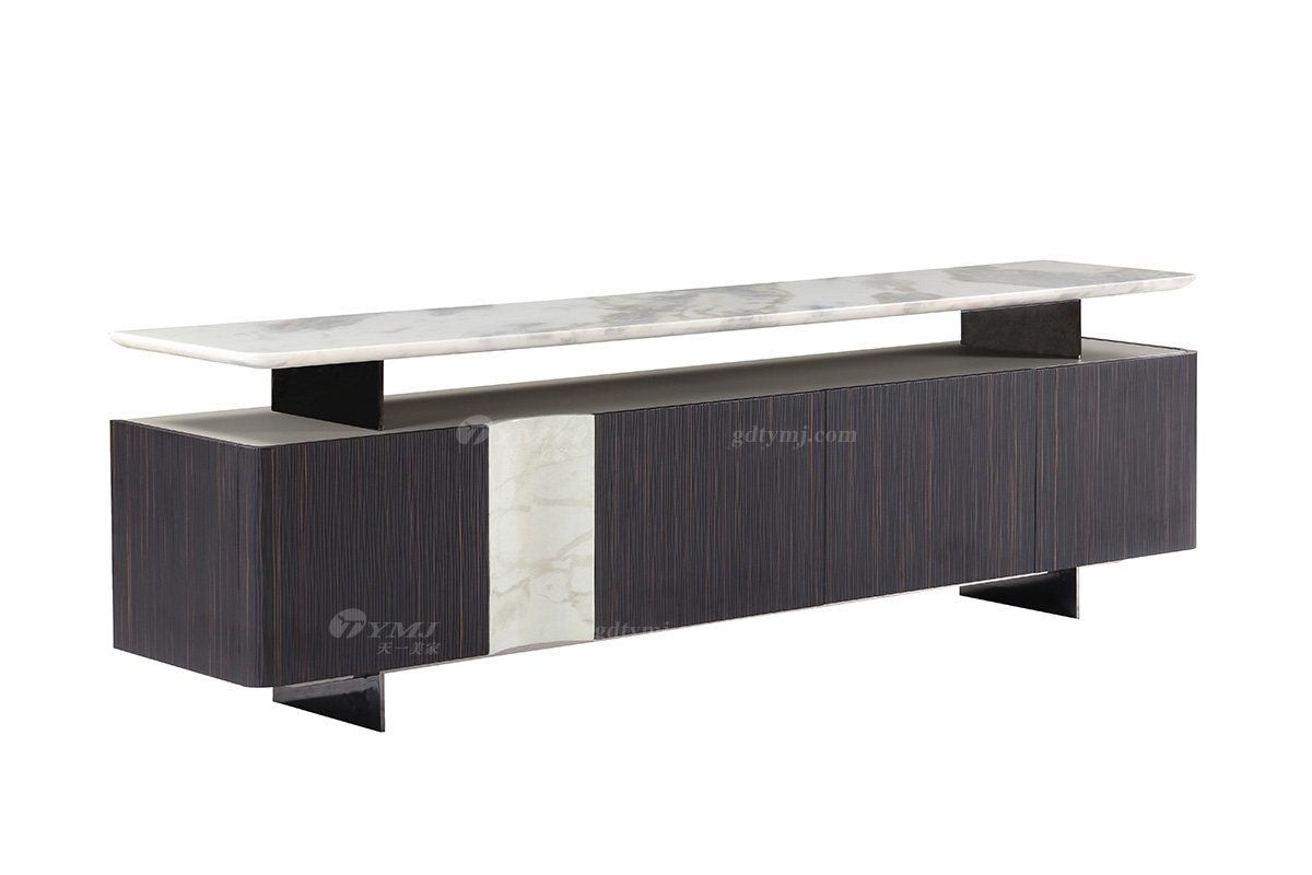 意式雅奢風格家具高端別墅會所家具簡約實木+五金底電視柜LH2202電視柜1