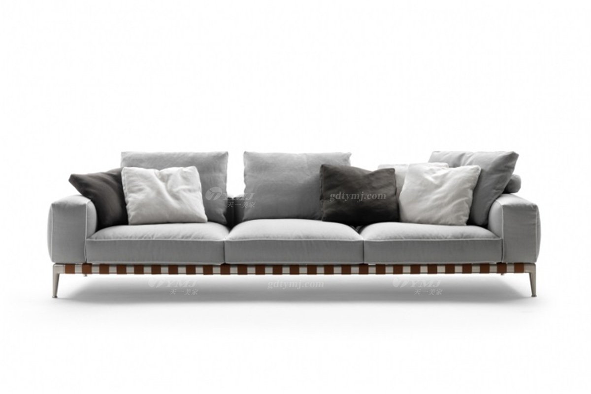 意式雅奢風格家具高端別墅會所家具時尚舒適家用三位沙發