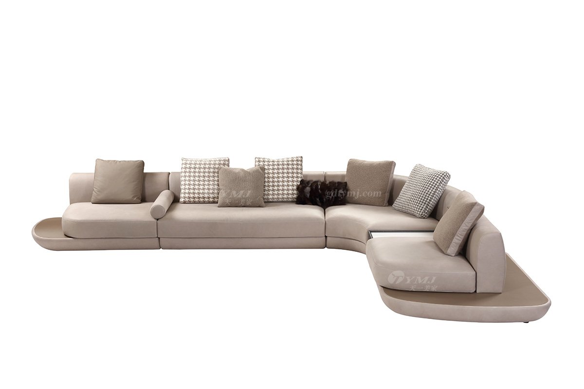 意式雅奢風格家具高端別墅會所家具時尚舒適豪宅轉角沙發