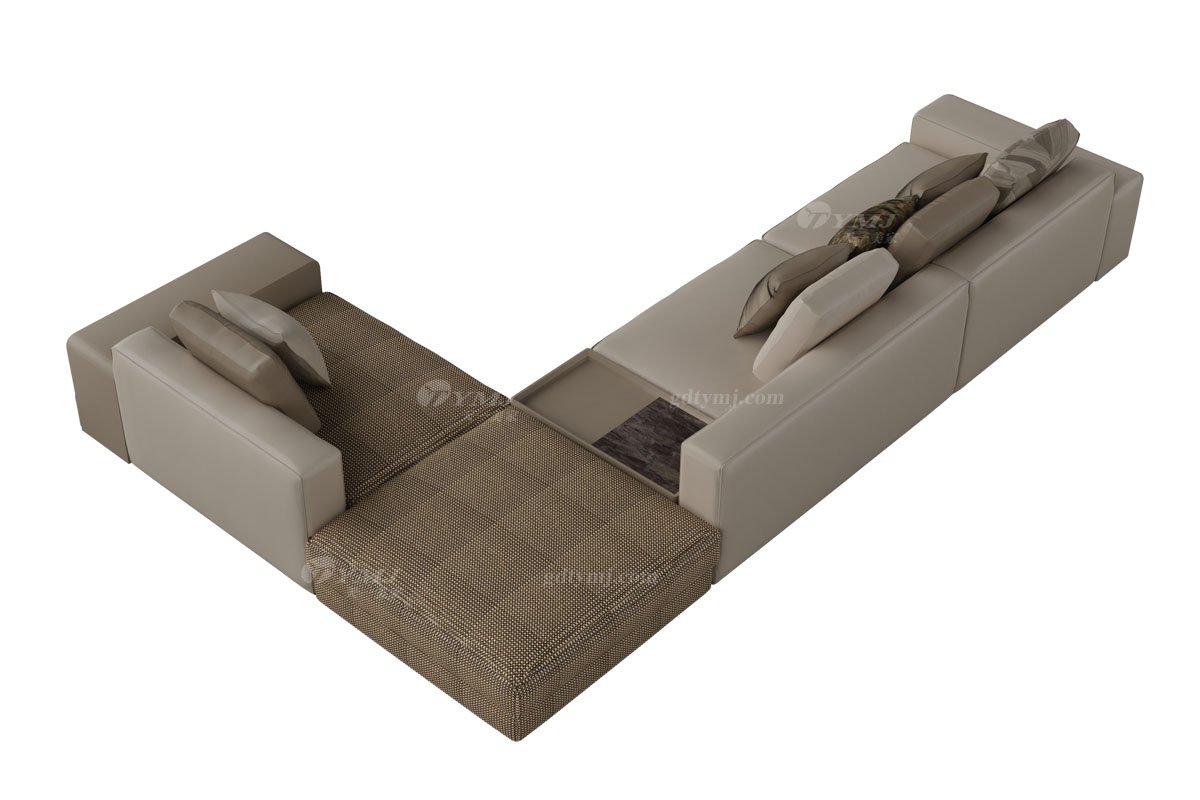 意式雅奢風(fēng)格家具高端別墅會(huì)所家具時(shí)尚大氣豪宅超纖組合沙發(fā)LS2209沙發(fā)1