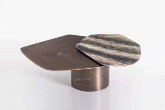  意式雅奢風格家具高端別墅會所家具簡約時尚大理石茶幾