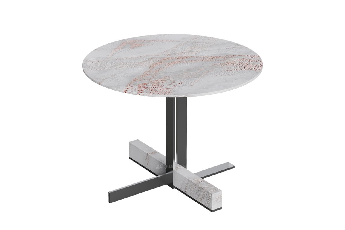  意式雅奢風格家具高端別墅會所家具簡約高級天然大理石圓茶幾