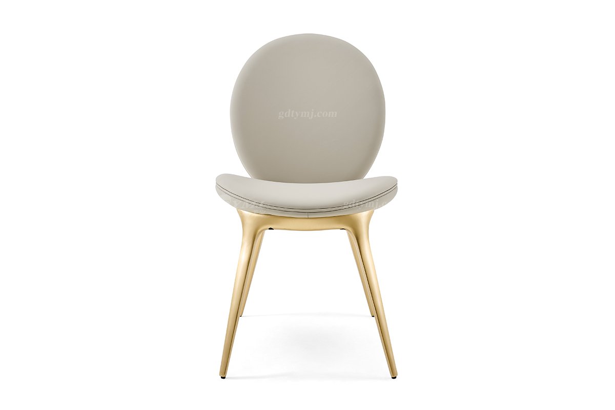 意式輕奢家具高端別墅會(huì)所大宅家用時(shí)尚奢華不銹鋼金屬餐椅