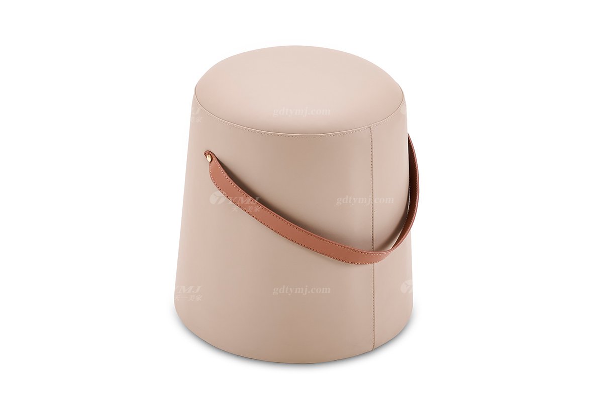 意式輕奢家具高端別墅會(huì)所豪宅家用時(shí)尚奢華米黃色腳踏118B17腳踏1