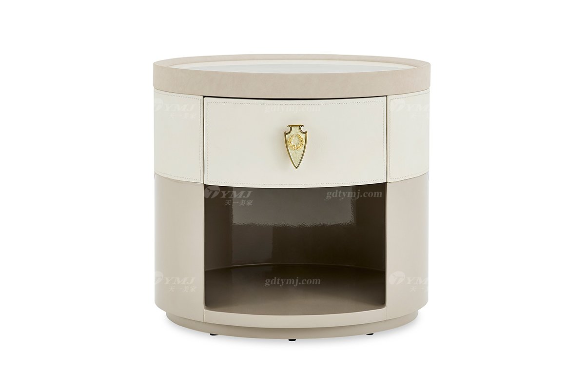 意式輕奢家具高端別墅會所豪宅家用時尚奢華天然大理石床頭柜