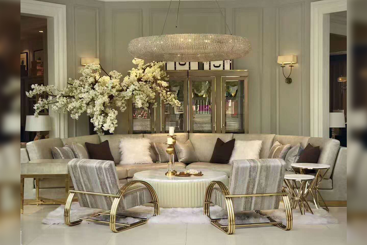 輕奢家具轉角沙發