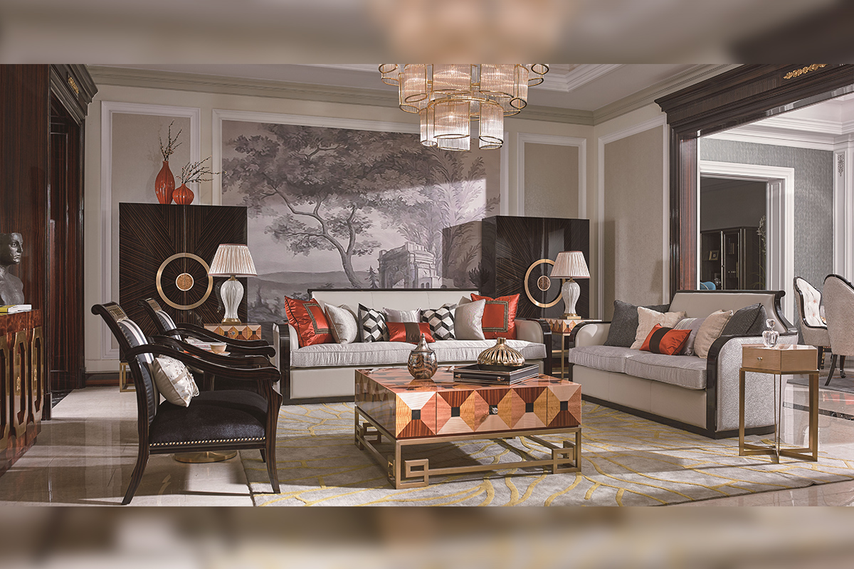 天一美家輕奢客廳沙發組合