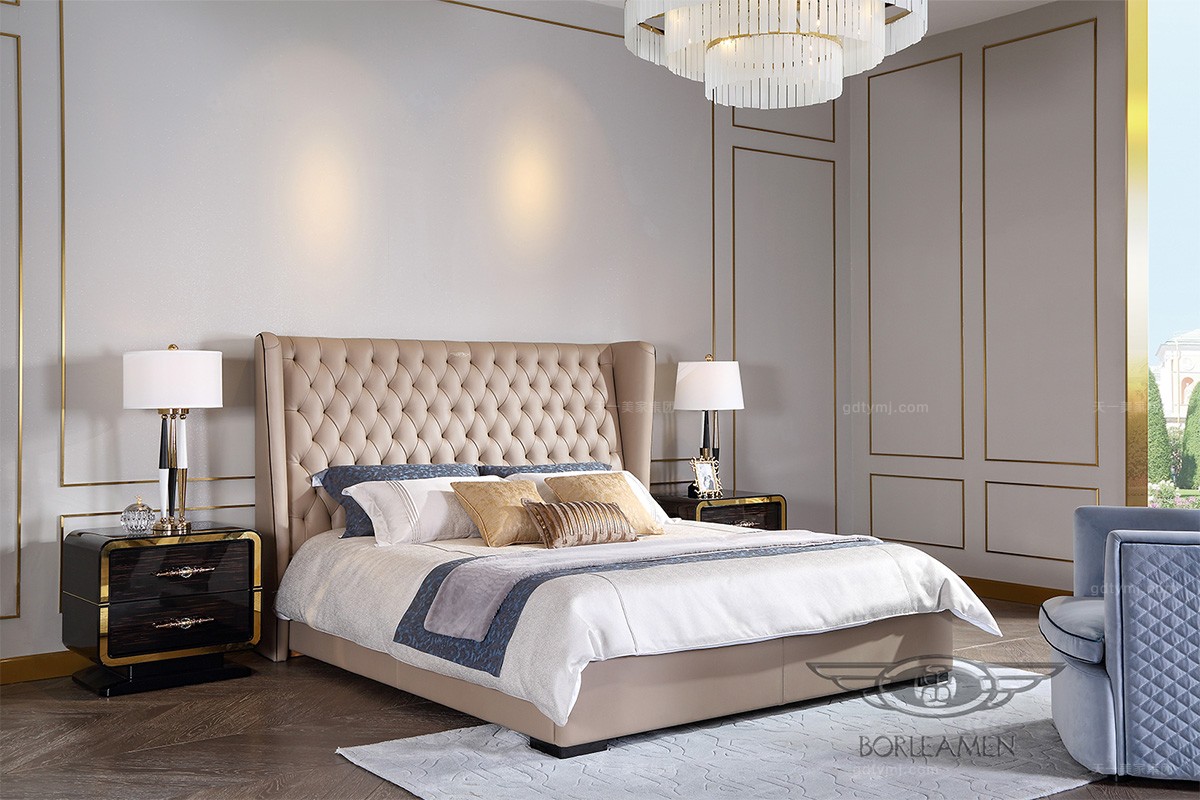 高檔后現代輕奢風格家具雙人大床
