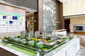 【天一美家】甘肅酒泉千禧瀾庭售樓部現代簡約家具工程項目案例!