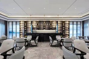 【天一美家】石家莊融創臻悅府售樓部現代簡約家具工程項目案例!