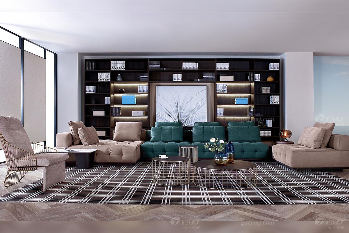 現代輕奢意式組合沙發