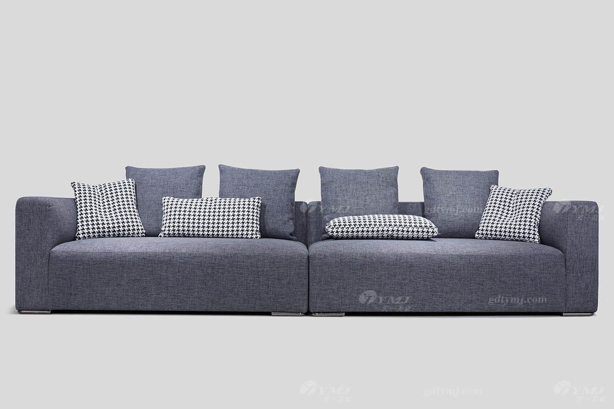 現代極簡三位布藝沙發