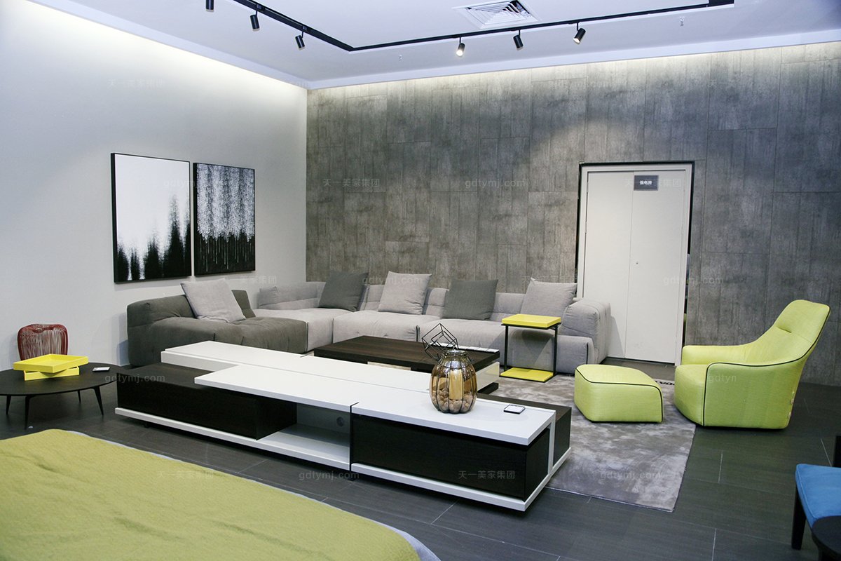 現代布藝沙發組合