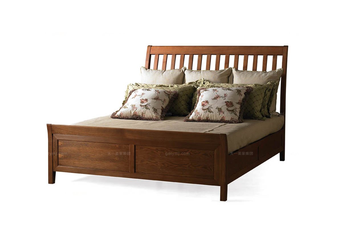 實木美式大床