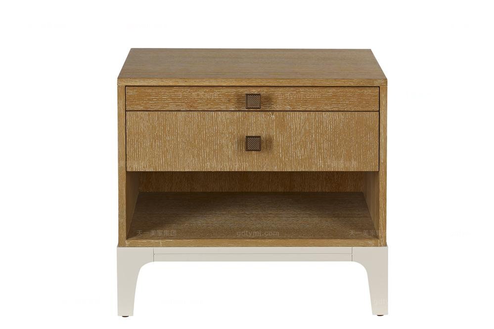 美式鄉村實木床頭柜