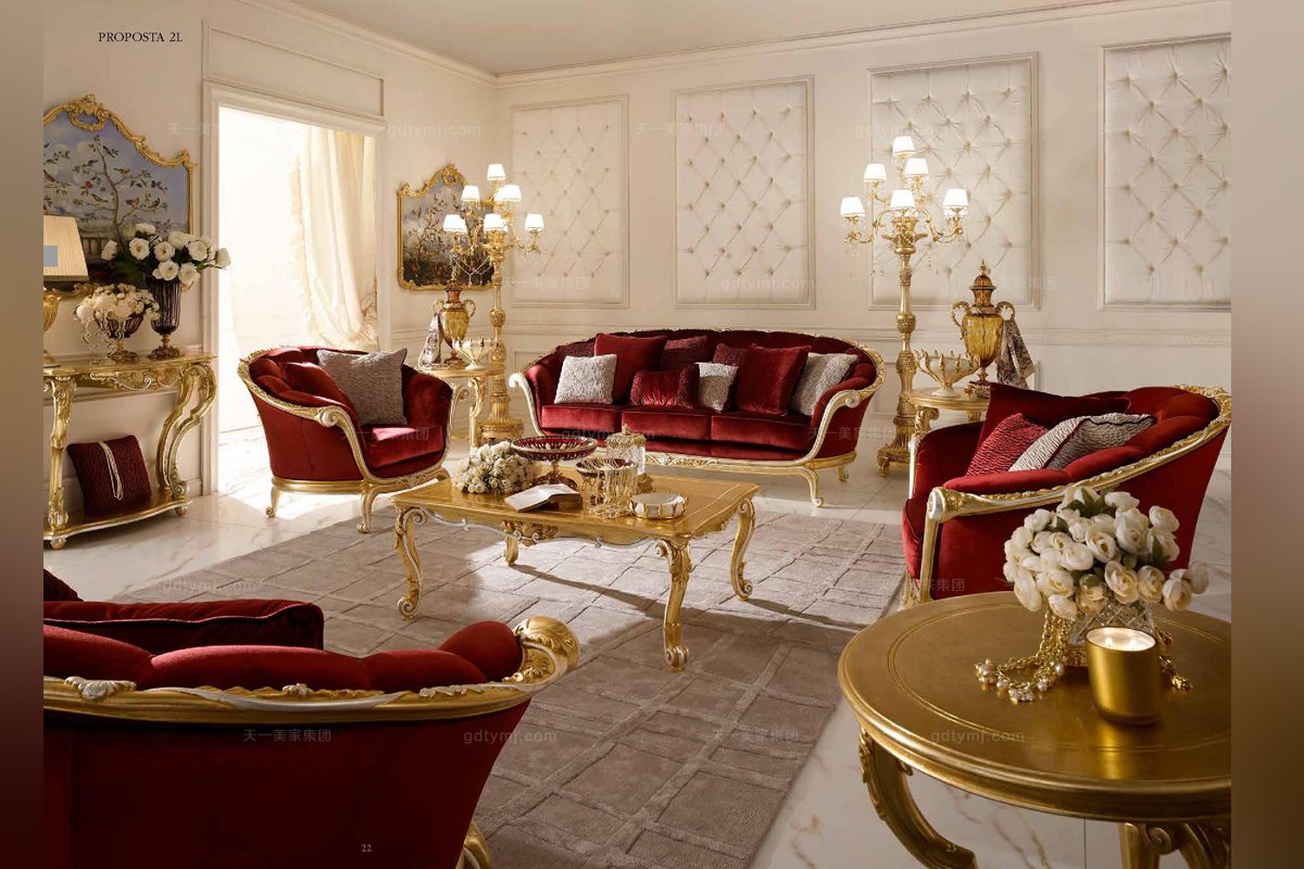 意大利歐式實(shí)木沙發(fā)